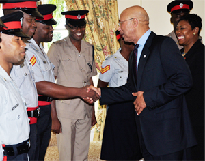 The GG Meets with Finalists in LASCO/JCF Police Officer of the Year Competition