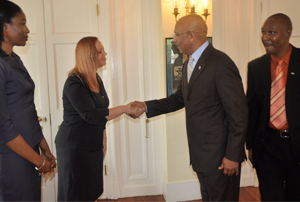 GG Receives Executive Members of the Jamaica Chapter of Junior Chamber