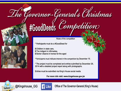 The Governor-General’s Christmas “Good Deeds” Competition