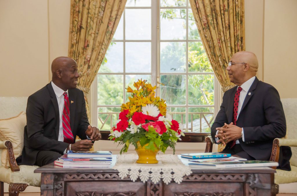 Jamaica’s Governor-General Receives Trinidad and Tobago’s Prime Minister On Courtesy Call