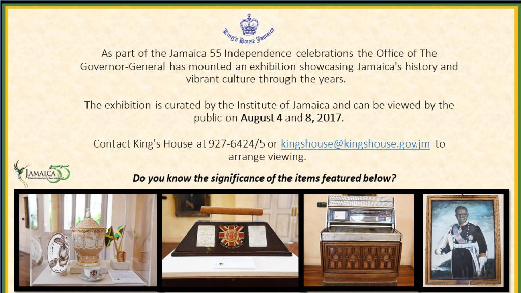 King's House Hosts Public Exhibition for Jamaica 55
